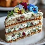 Spring Cake Edible Flowers Lemon