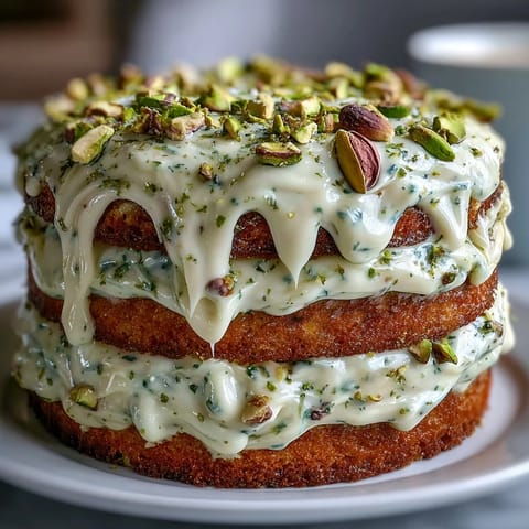 Spring Birthday Lemon Pistachio Cake