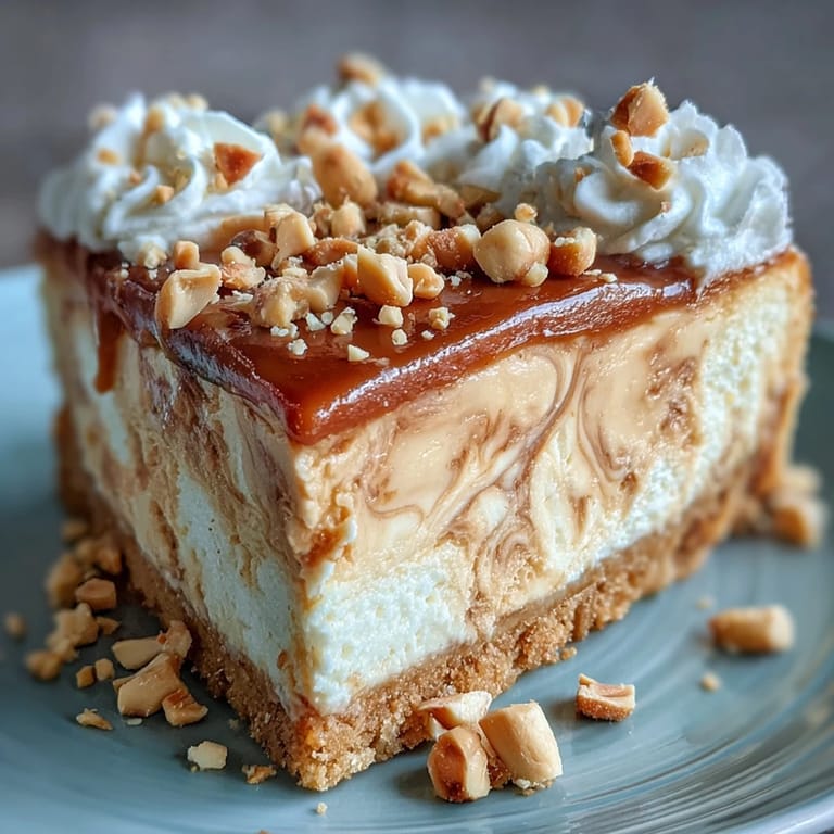 Rich Nutter Butter cheesecake filling with a jiggly texture, set in a springform pan, highlighting the peanut butter and cream cheese.
