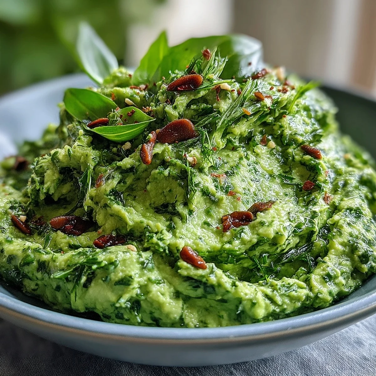 Creamy dandelion pesto featuring fresh greens, garlic, and toasted pine nuts for a vibrant sauce.