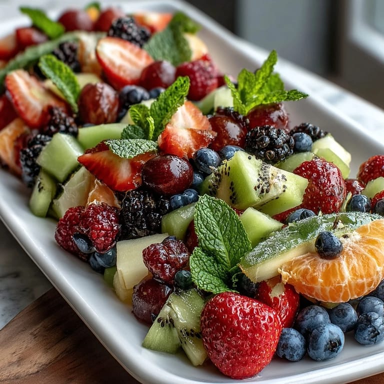 Colorful fresh fruit arranged with edible flowers for a stunning graduation party centerpiece.