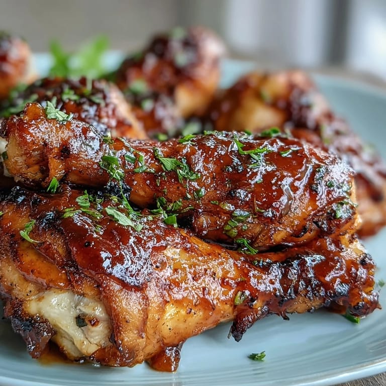 Juicy BBQ chicken drumsticks glistening with spicy peach glaze, grilled perfectly.