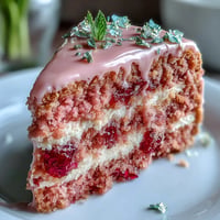 Bridal Shower Rosé Velvet Cake, elegantly pink with shimmering gold drip accents.