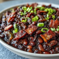Juneteenth BBQ Baked Beans with Bacon, rich and smoky, ready for your celebration.
